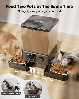 Automatic cat feeder, automatic cat food dispenser, dry food timer cat feeder