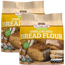 War Eagle Mill Organic Unbleached Bread Flour, 48 oz bags pack of 2
