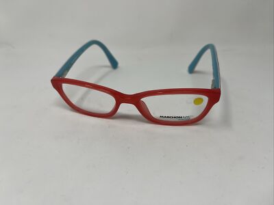 MARCHON NYC JUNIOR KIDS EYEWEAR KAYLA 601 47/16/130 PINK WHITE BLUE K369