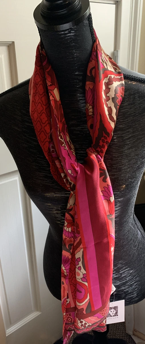 Magenta silk deals scarf