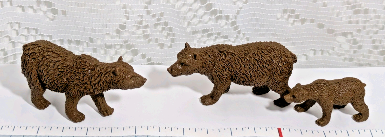 PVC Brown Grizzly Bears Lot of 3 - Sloth Pack Maul Sleuth Set