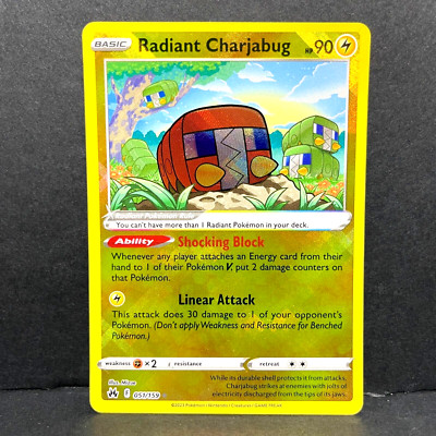 2023 POKEMON CROWN ZENITH RADIANT CHARJABUG 051/159 RADIANT HOLO