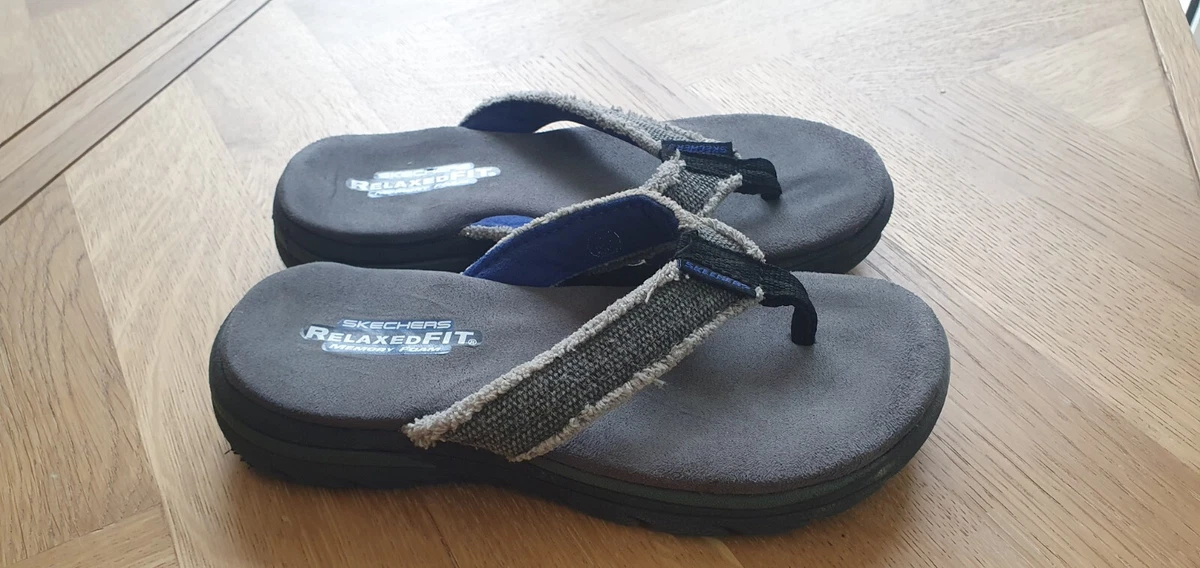 Skechers relaxed fit memory foam flip flops sale