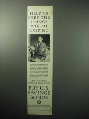 1958 U.S. Savings Bonds Ad - Things Worth Keeping