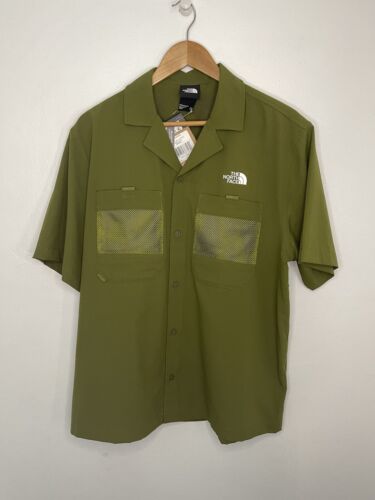 NEW The North Face Mens First Trail Button Up Shirt Green Size Medium M NWT - Picture 2 of 3