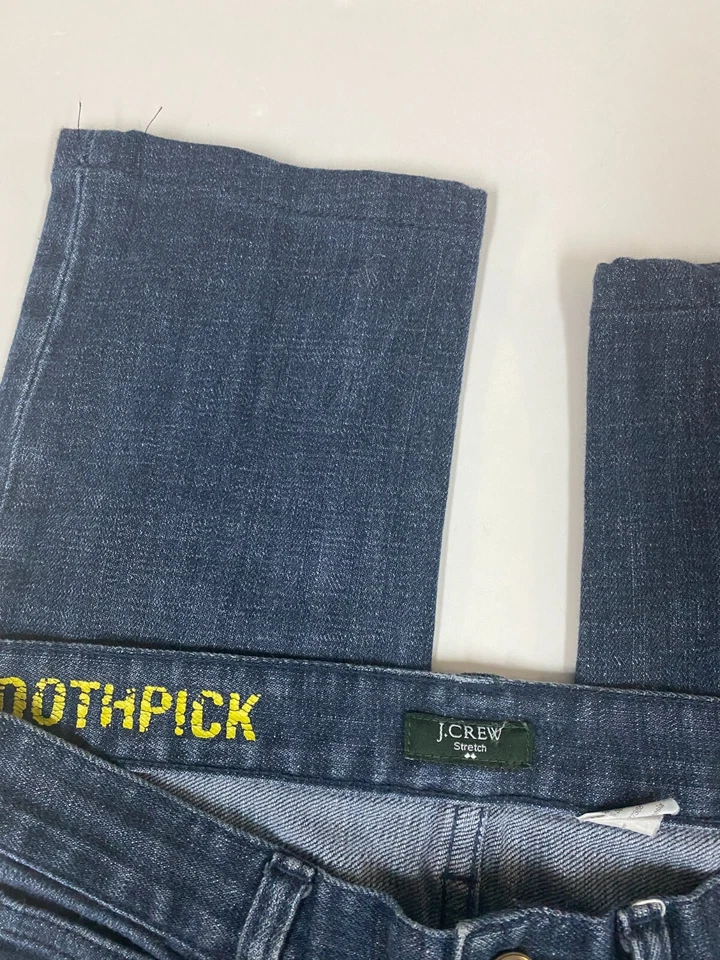 J Crew Womens Jeans 27 blue straight Toothpick straight blue stretch - Image 3 of 4