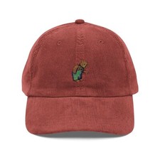 Vintage Embroidered Corduroy Bear Cap, Corduroy, Corduroy Bear, Embroidered Hat