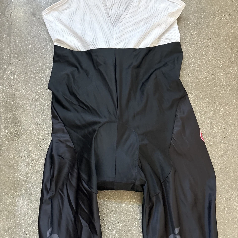 Traje corporal Castelli E cervelo baberos pierna completa negro blanco acolchado equipo de ciclismo talla XL Foto 3 de 4