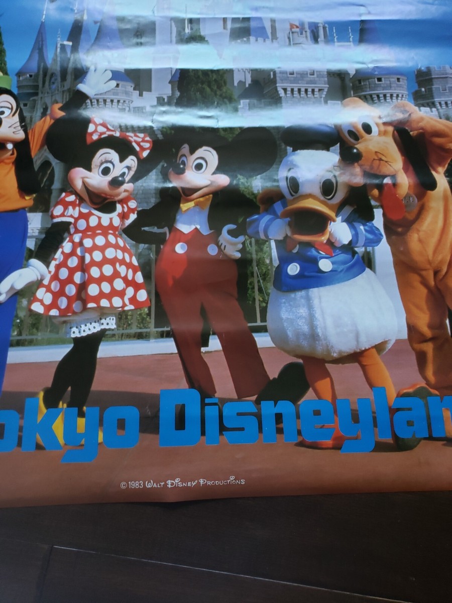 Rare Tokyo Disneyland 1983 Opening Year Character Poster