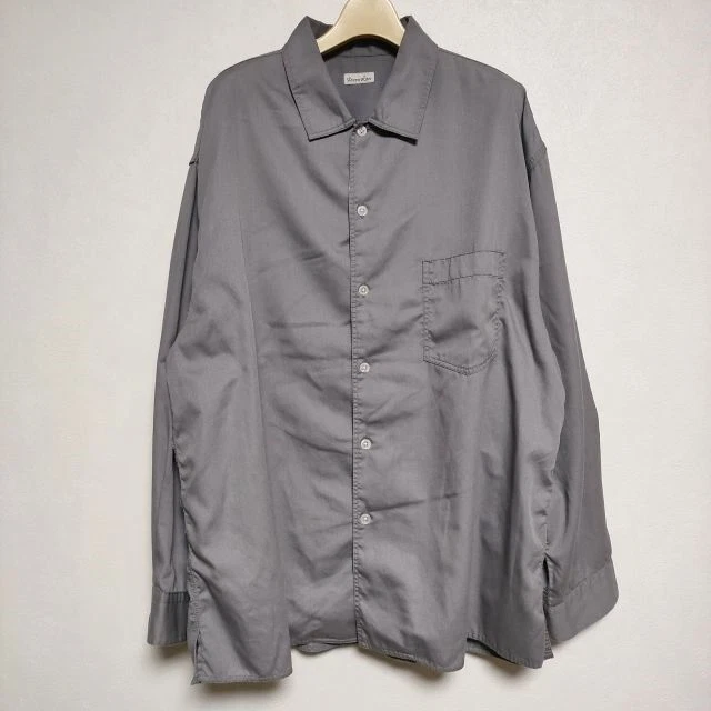 Steven Alan Oversized polyester cotton Long sleeve shirt gray 3-0812M∞