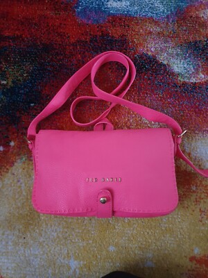 Ted Baker Markun Bright Pink Leather Crossbody Bag UK
