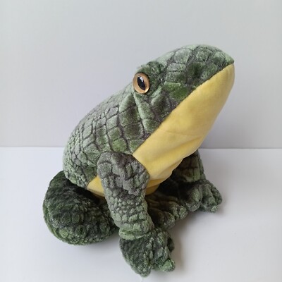 TY 2007 Y2K Realistic Frog Beanbag Plush With Tag Ponder