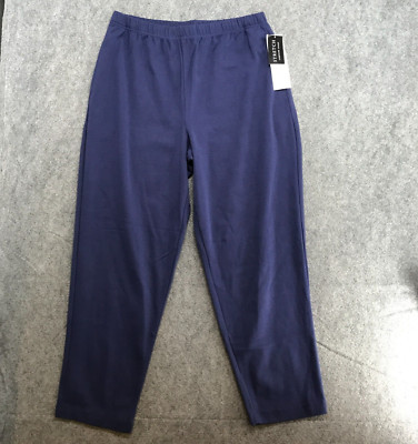 Josephine Chaus Pants Womens Size 1 NWT Blue Pull On Knit Stretchable Flex Waist