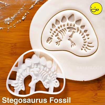 Stegosaurus Fossil Ausstechform, Dinosaurier Jurassic Kinder Keks Party Stego