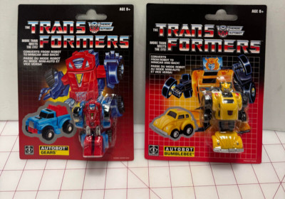 Transformers G1 AUTOBOT MINI-BOT BUMBLEBEE & Gears Retro Walmart Exclusive New
