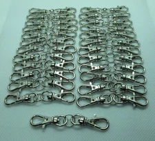 Lots of 50 Small Lobster Clasp Swivel Head Clips Keychain/Keys snap Hook