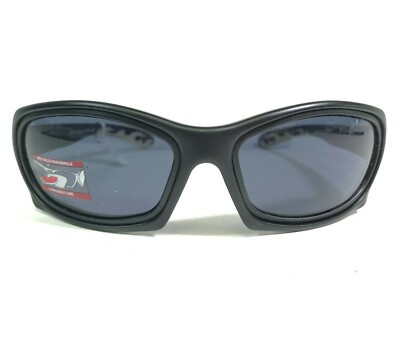 Uvex Sunglasses cosmo pro Matte Black Wrap Frames with Blue Lenses 60-16-120