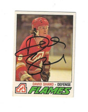 Signed 1977-78 O-Pee-Chee OPC DAVID SHAND Atlanta Flames Card #355 w/COA