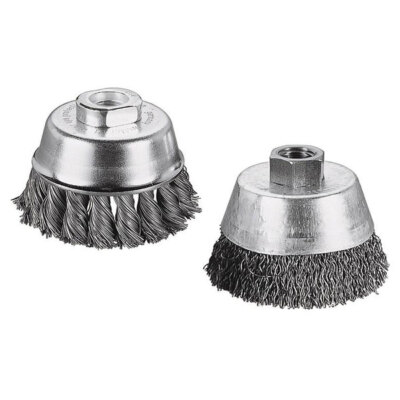Wolfcraft 2702000 Metal Brush Corrugated Stainless Steel Cup Ø 65mm