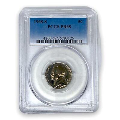 1968-S PCGS PR68 25C 硬貨 1968-S Jefferson Nickel PCGS Graded Proof 68 PR68 | eBay