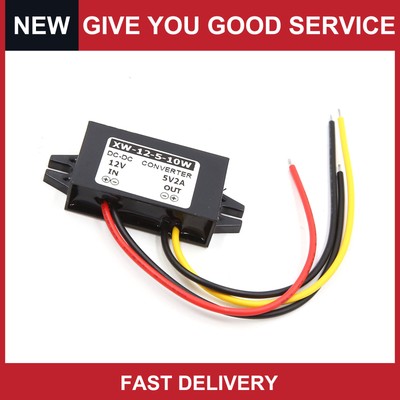 Universal DC 12V to 5V 2A Car Module Reducer Power Supply Transformer Pack of 1