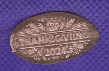 2024 HAPPY THANKSGIVING Elongated Pressed Copper Penny
