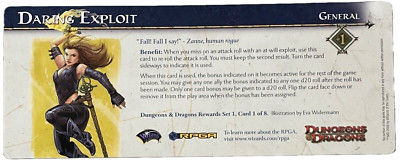 Dungeons And Dragons Campaign Card DARING EXPLOIT - 4e / 4TH D&D