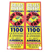 Brain Quest 1100 Questions Deck 1 and 2 Great Trivia Game For Family Set of 2