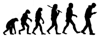 Human Evolution VINYL DECAL Silhouette , Mobile Phone, Cellphone  Sticker, funny