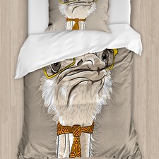 Indie Bettwäsche Set Lustiger Hipster-Strauß