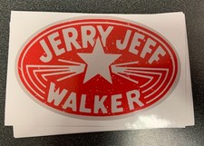 Jerry Jeff Walker logo vinyl stickers 4 1/2 x 3 FREE SHIPPING Jerry Jeff Walker logo vinyl stickers 4 1/2 x 3 FREE SHIPPING