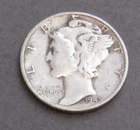 1945 Mercury Silver Dime ~ Cat #108
