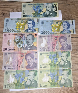 LOTTO BANCONOTE ROMANIA LEI 1999 2005 SPL