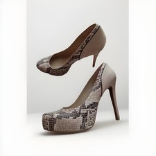 BCBGENERATIONS BG-Paeyton Platform Snakeskin Textured Heels