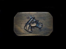 TE15148 VINTAGE 1970s  HORSE  WESTERN  COWBOY BELT BUCKLE