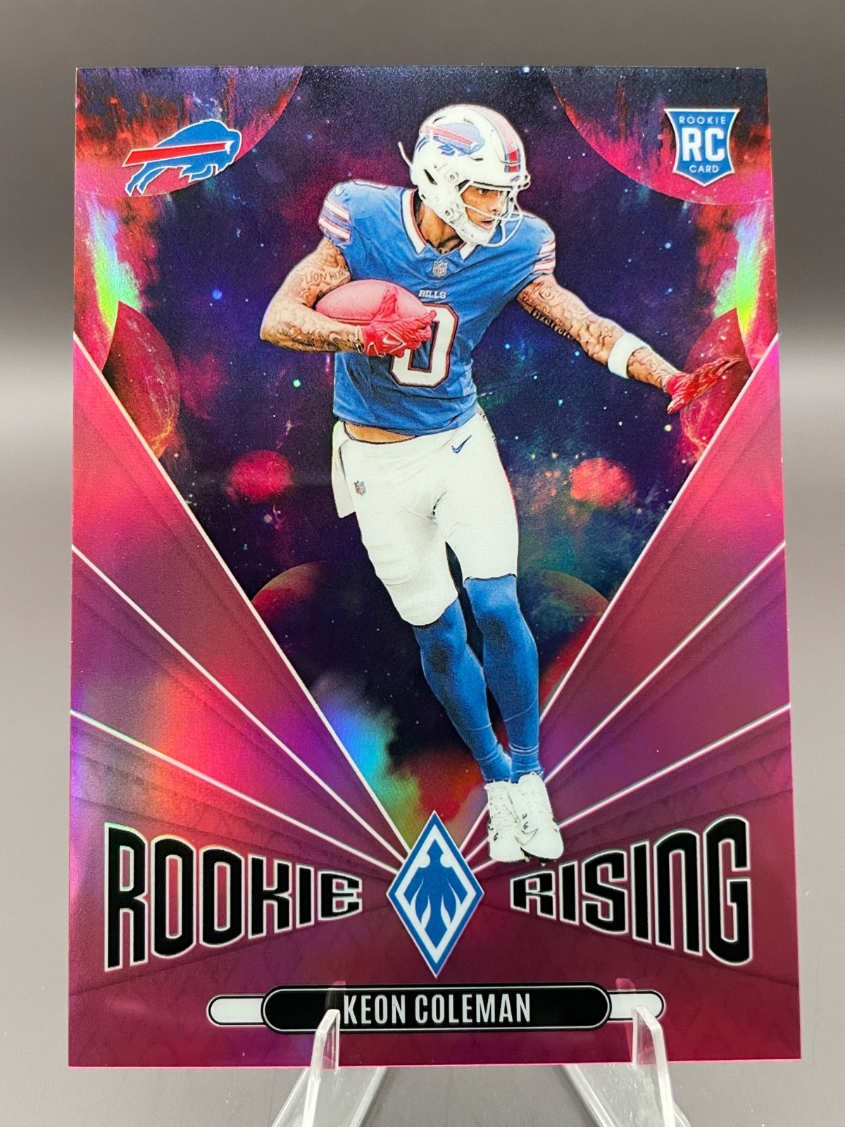 Rare KEON COLEMAN rc #’d/80 Pink Rookie Rising Insert 2024 Phoenix International