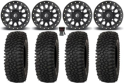 Fuel Vector Beadlock 15'' Wheels Bk 35'' Roctane STX Tires Can-Am Maverick X3