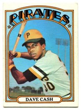 1972 Topps #125 Dave Cash Baseball Card - Pittsburgh Pirates