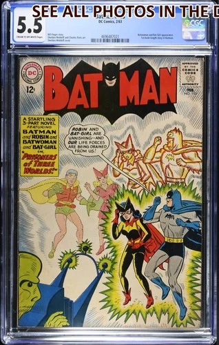 Batman #153 DC Comics CGC 5.5 Graded FEB 1963 Batwoman Bat-Girl (HG)