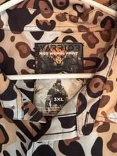 Warrior MGS Animal Print Camo button down mens shirt size 3xL NWOT