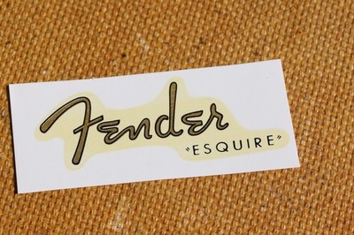 Fender  50's Esquire Gold Vintage cor. Waterslide Decal-Med.-Real Ink Silkscreen