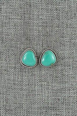 Turquoise & Sterling Silver Earrings - Rosemary Saunders