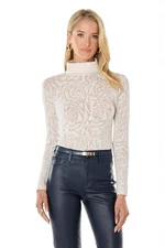 Alina Rose Turtleneck Top  Pearl  THE NOLI SHOP