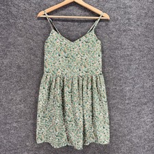 SheIn Dress Women S Small Gray Floral Shift Short V-Neck Sleeveless Casual