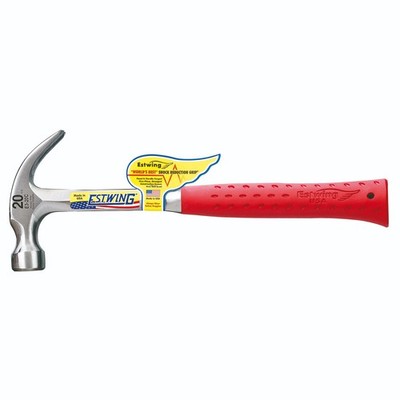 Estwing E3/20C gebogener Klauenhammer - roter Vinylgriff 560g (20oz)