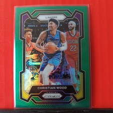 2023-24 Panini Prizm - #245 Christian Wood Green Prizm Los Angeles Lakers