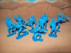 Lot of nine original vintage Marx Fort Apache/Custer playsets 54mm 7th Cavalry