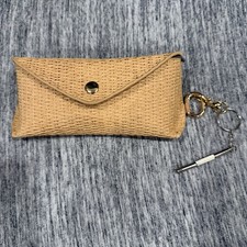 Woven Straw, Boho Rattan Soft Bag Eyeglass Travel Glasses Case. New