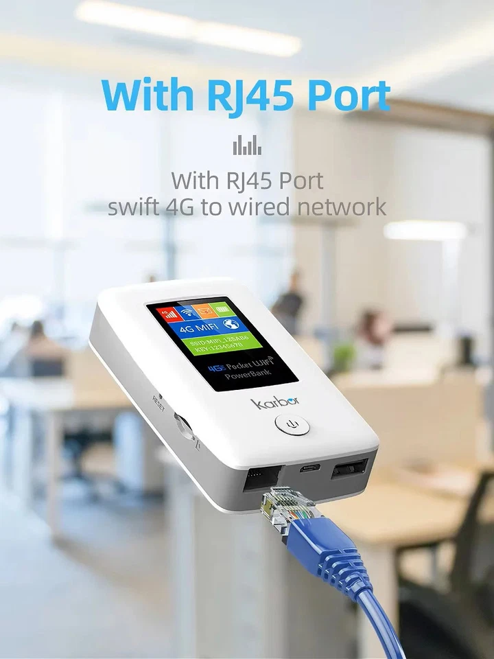 Karbor Built-in 6000mAh Power Bank WiFi Router 4G LTE Portable Mi Fi Router - Image 3 of 4
