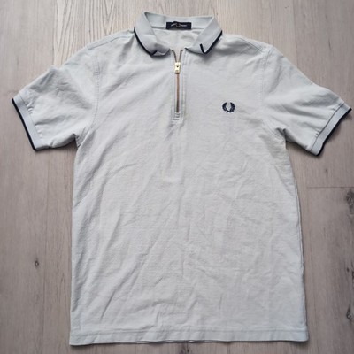 Fred Perry Zip Tipped Crepe Polo Mens Medium Short Sleeve Fred Perry Shirt